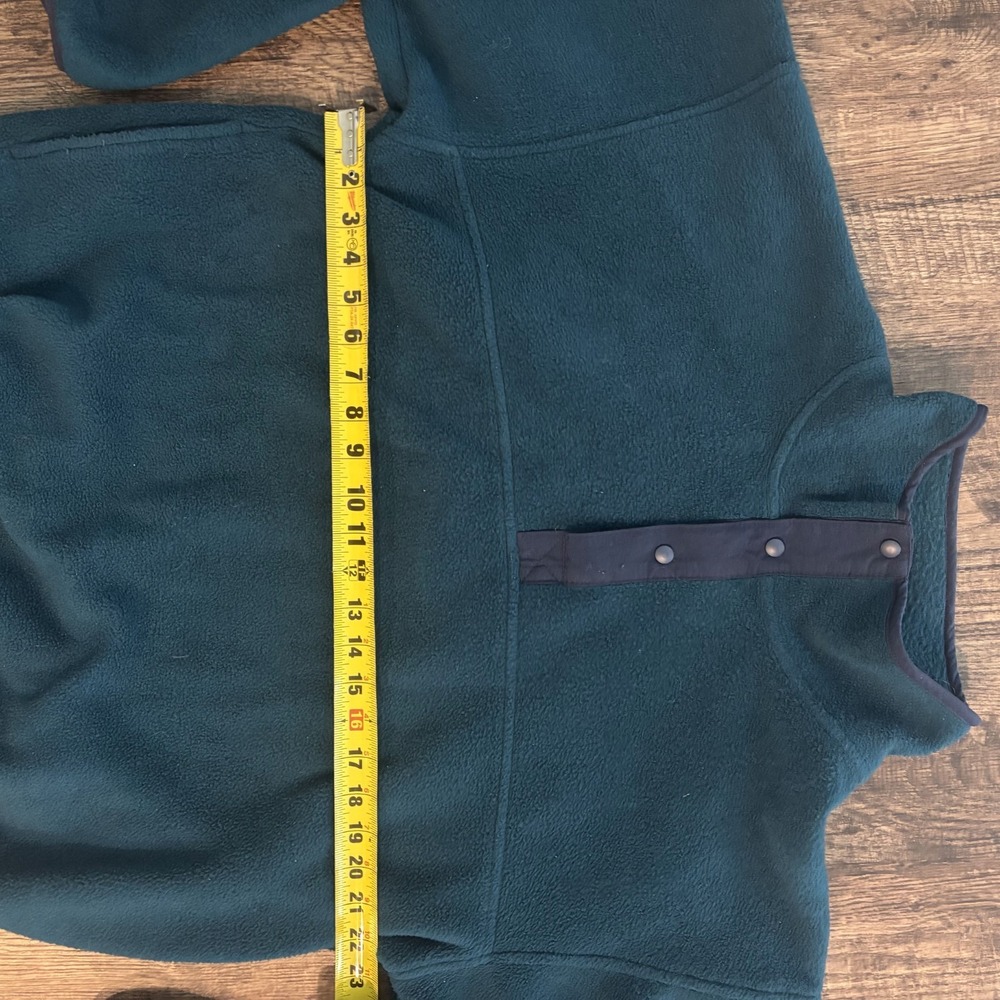 Vintage Sierra Sports Fleece Pullover Mens XL Teal Green Mock Neck Warm Layer - Picture 6 of 11